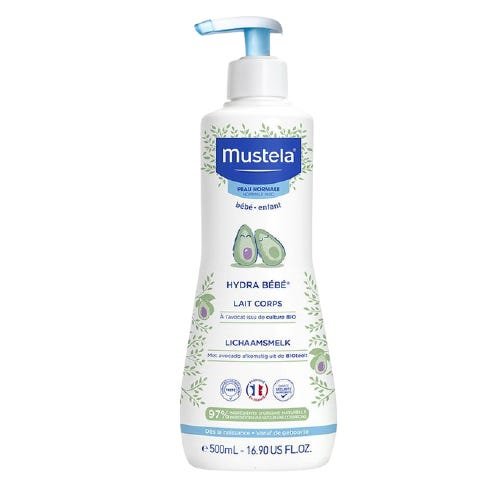 Mustela Hydra Bébé - Lait Corps à l'avocat - Peau Normale, 500ml